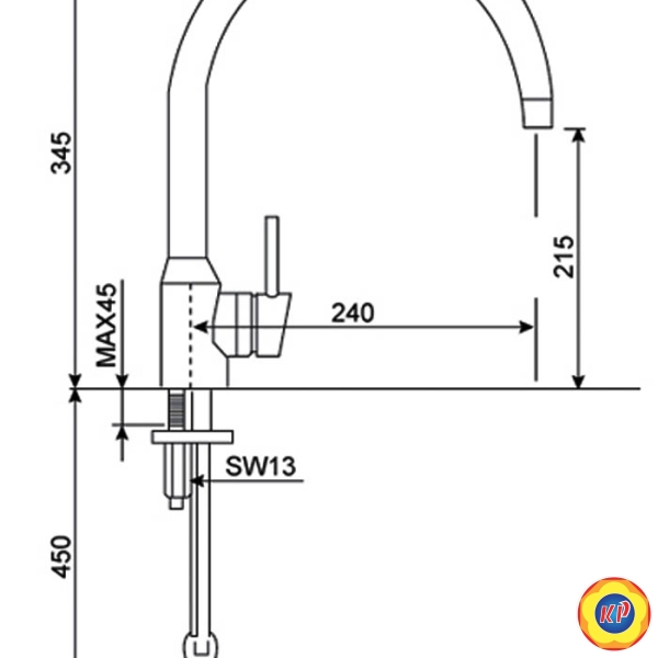 Vòi Rửa Chén Nóng Lạnh American Standard WF-5608 Minimalistic