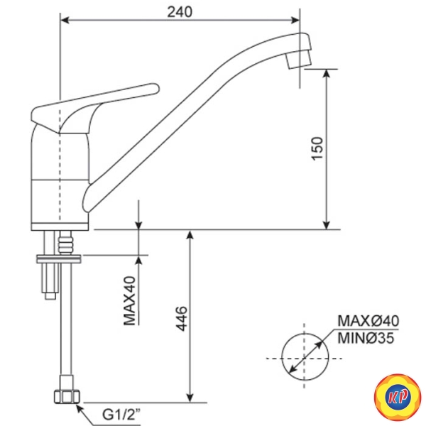Vòi Rửa Chén Nóng Lạnh American Standard WF-5637 Ceraplan
