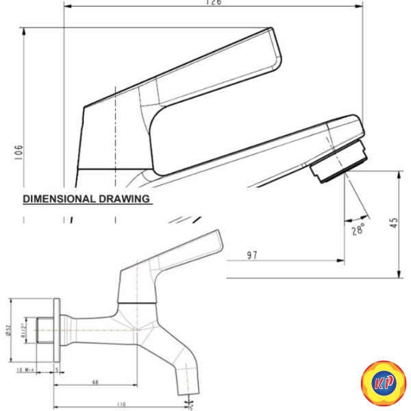 Vòi Lạnh Gắn Tường American Standard WF-T602 Winston