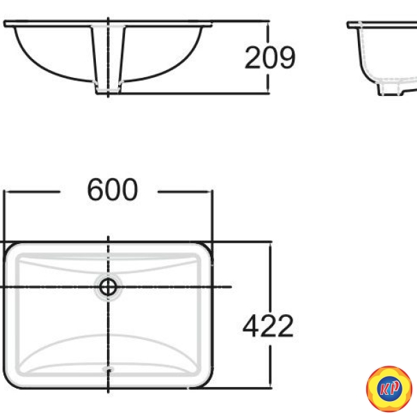 Chậu Lavabo Âm Bàn American Standard WP-0440 Ventuno