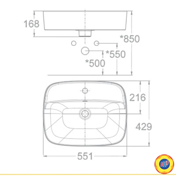 Chậu Lavabo Đặt Bàn American Standard WP-0618 Signature