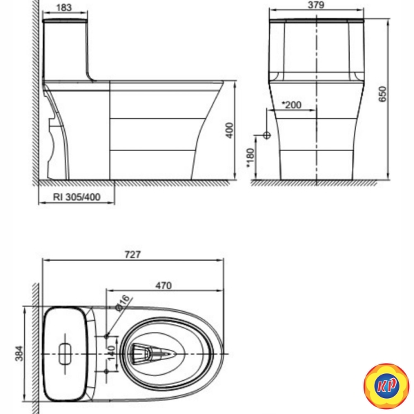 Bồn Cầu Nắp Điện Tử American Standard WP-1880PL