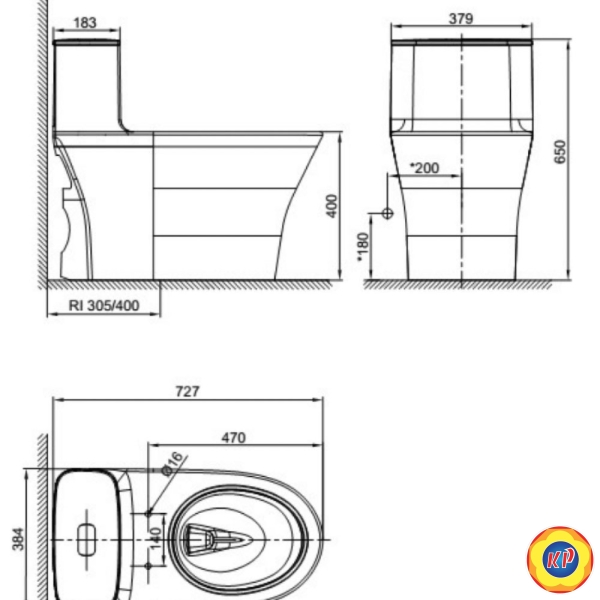 Bồn Cầu Nắp Điện Tử American Standard WP-1880PR