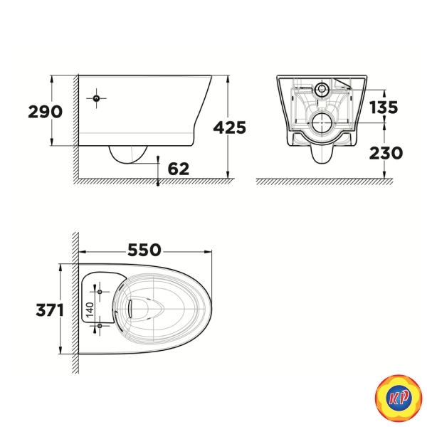 Bồn Cầu American Standard WP-2265/VP-G3004A/VPTL-3815