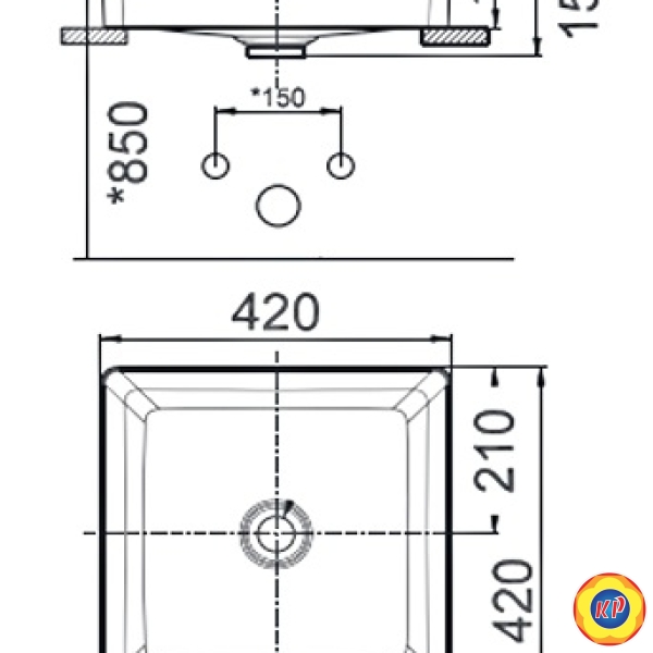 Chậu Lavabo Đặt Bàn American Standard WP-F411 Acacia E