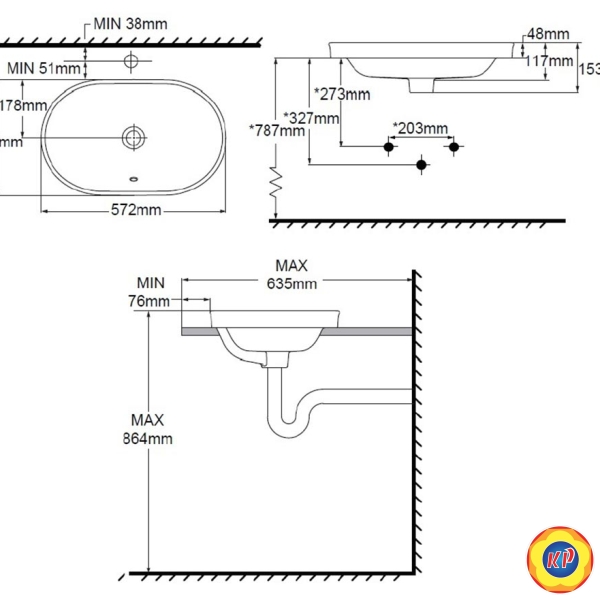 Chậu Đặt Bàn Lavabo American Standard WP-0310 Studio S